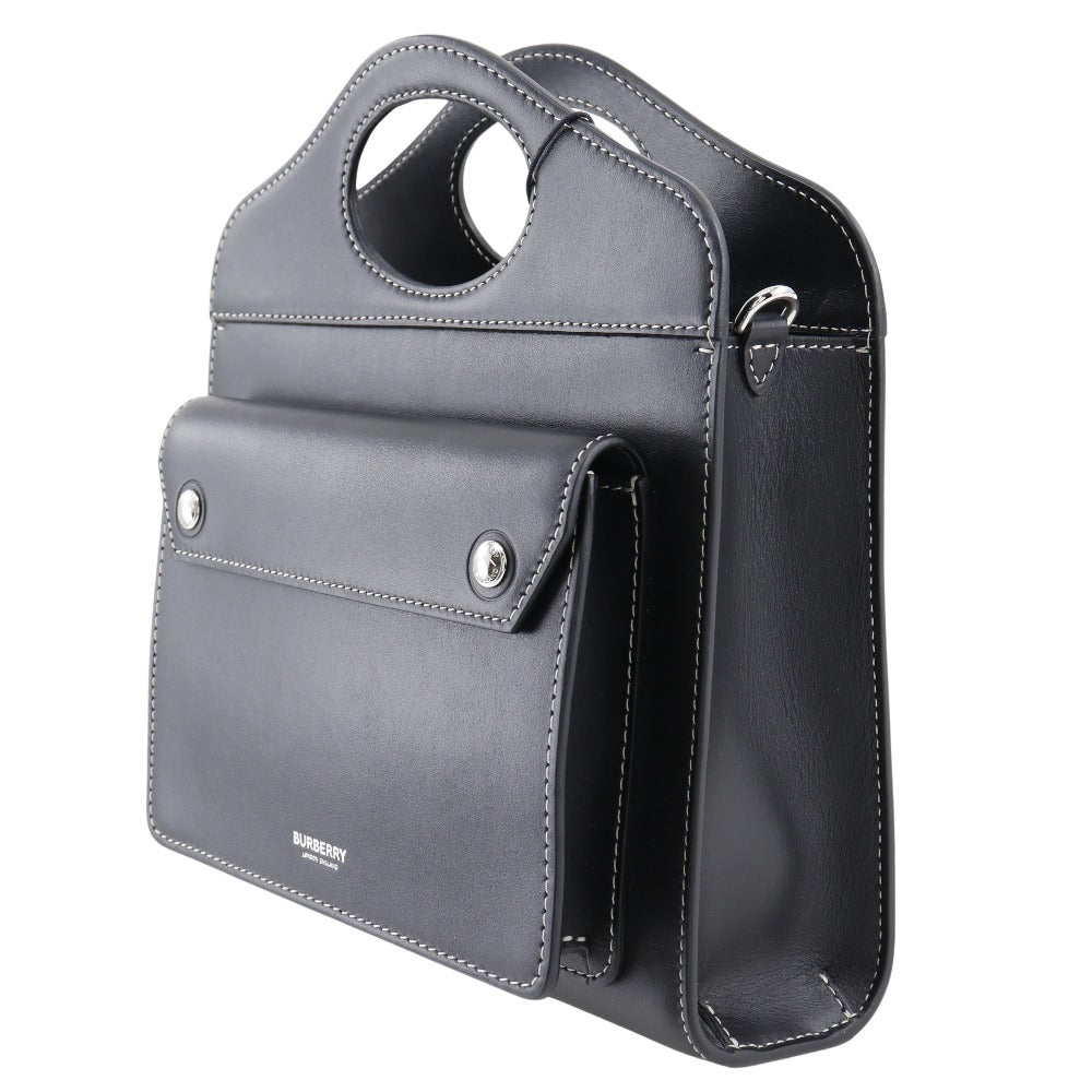 Burberry 2Wayshoulder Women Shoulder Bag Leather Black