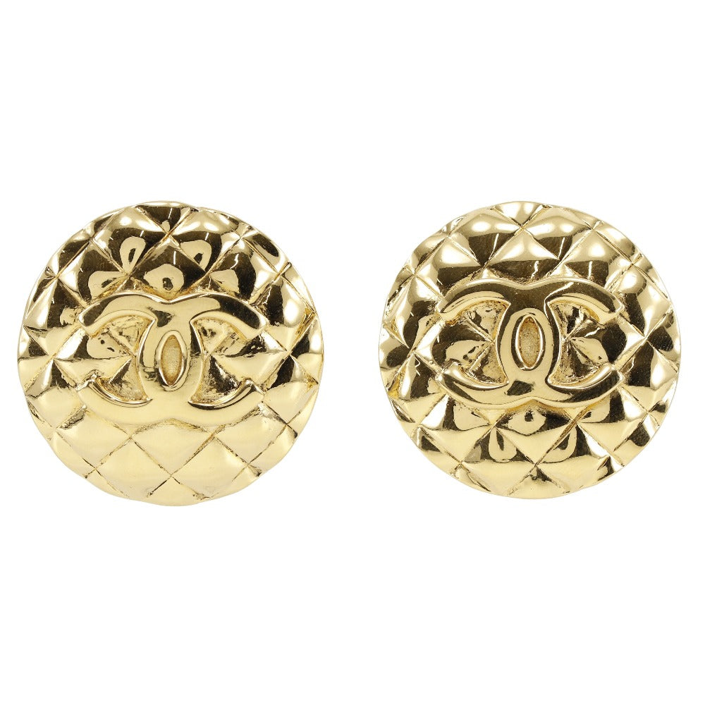 Coco Mark Gold Plated Earrings Jewelry Polished