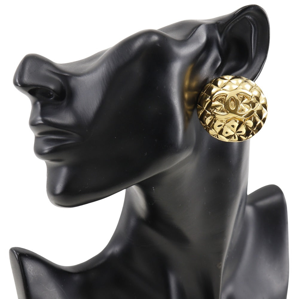 Coco Mark Gold Plated Earrings Jewelry Polished