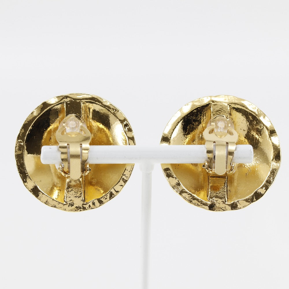 Coco Mark Gold Plated Earrings Jewelry Polished