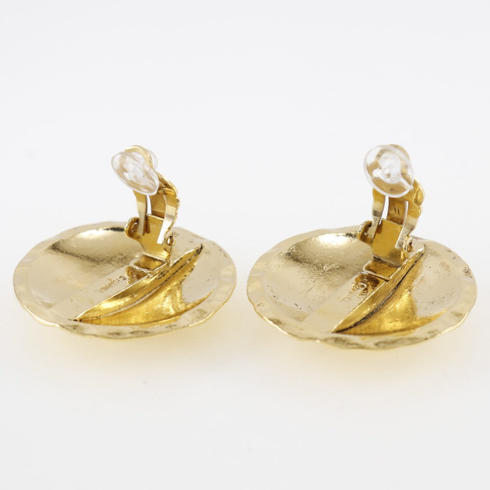 Coco Mark Gold Plated Earrings Jewelry Polished