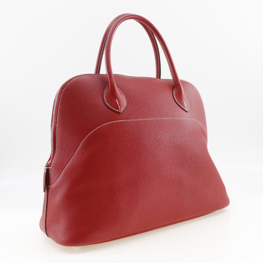 Hermes Handbag Taurillon Clemence Nobillo Borid Relax Women Red Travel Bag