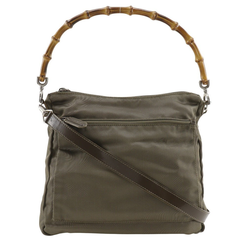 Gucci 000. . 2WAY Bamboo one Canvas Nylon Khaki Belt
