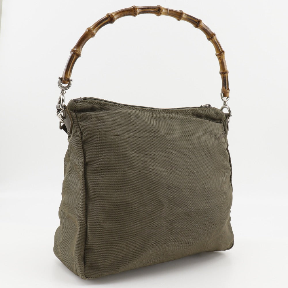 Gucci 000. . 2WAY Bamboo one Canvas Nylon Khaki Belt