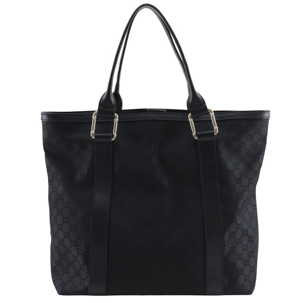 Gucci outlet GG Canvas Nylon Black Tote Bag