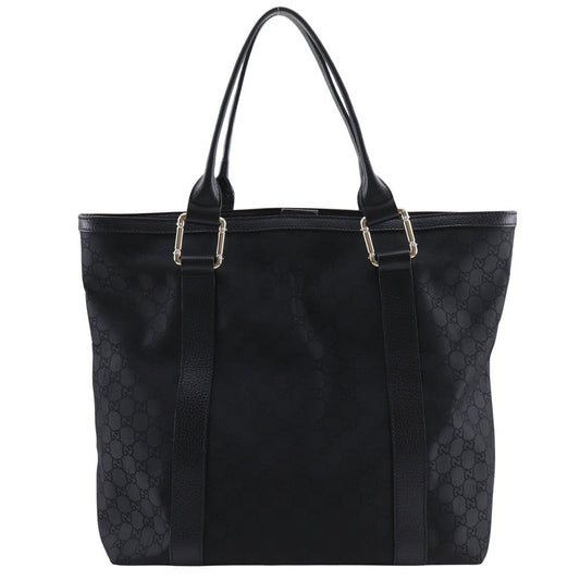 Gucci outlet GG Canvas Nylon Black Tote Bag
