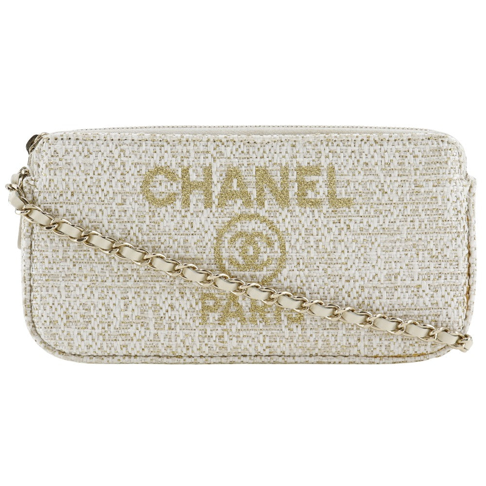 Chanel Tweed Deauville Chain Shoulder Bag