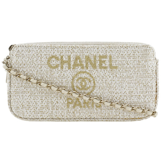 Chanel Tweed Deauville Chain Shoulder Bag