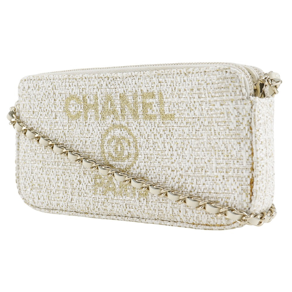 Chanel Tweed Deauville Chain Shoulder Bag