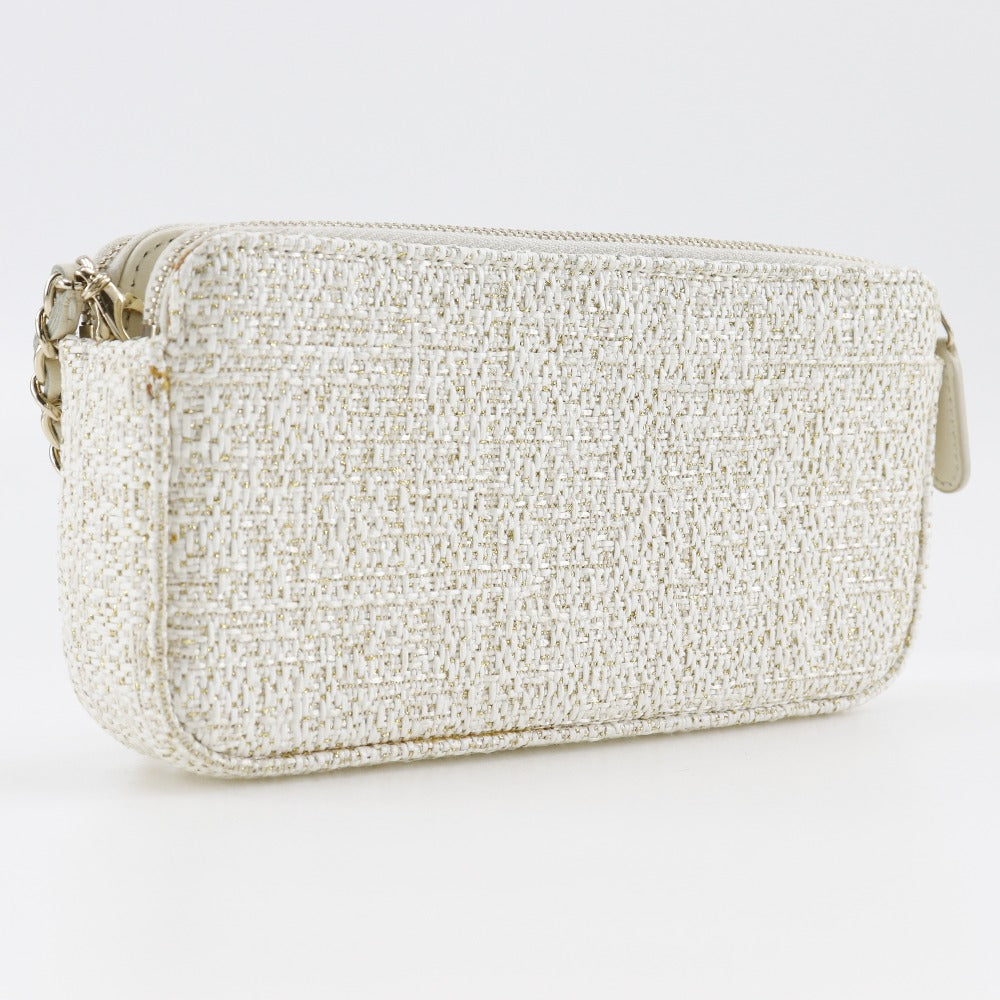 Chanel Tweed Deauville Chain Shoulder Bag