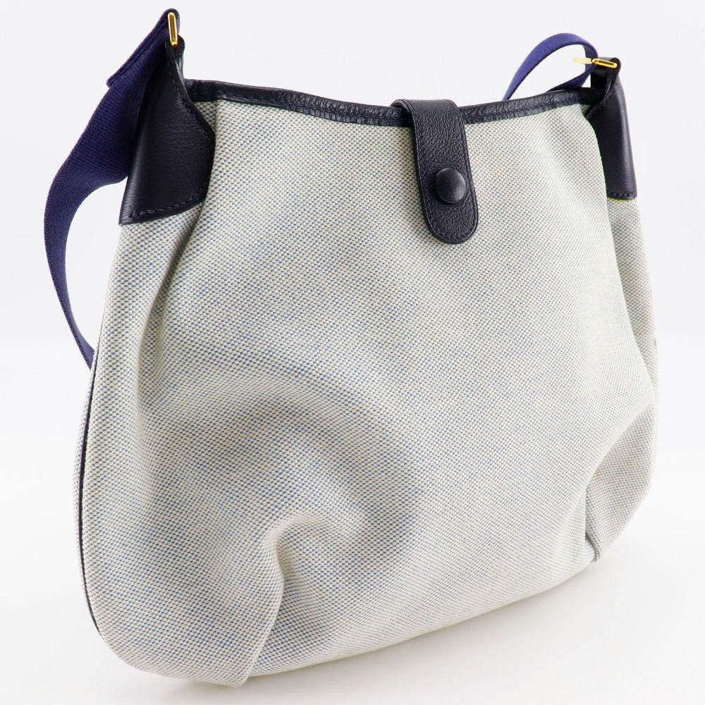Hermes Shoulder Bag Tower Ash Rodeo Women Gray Navy