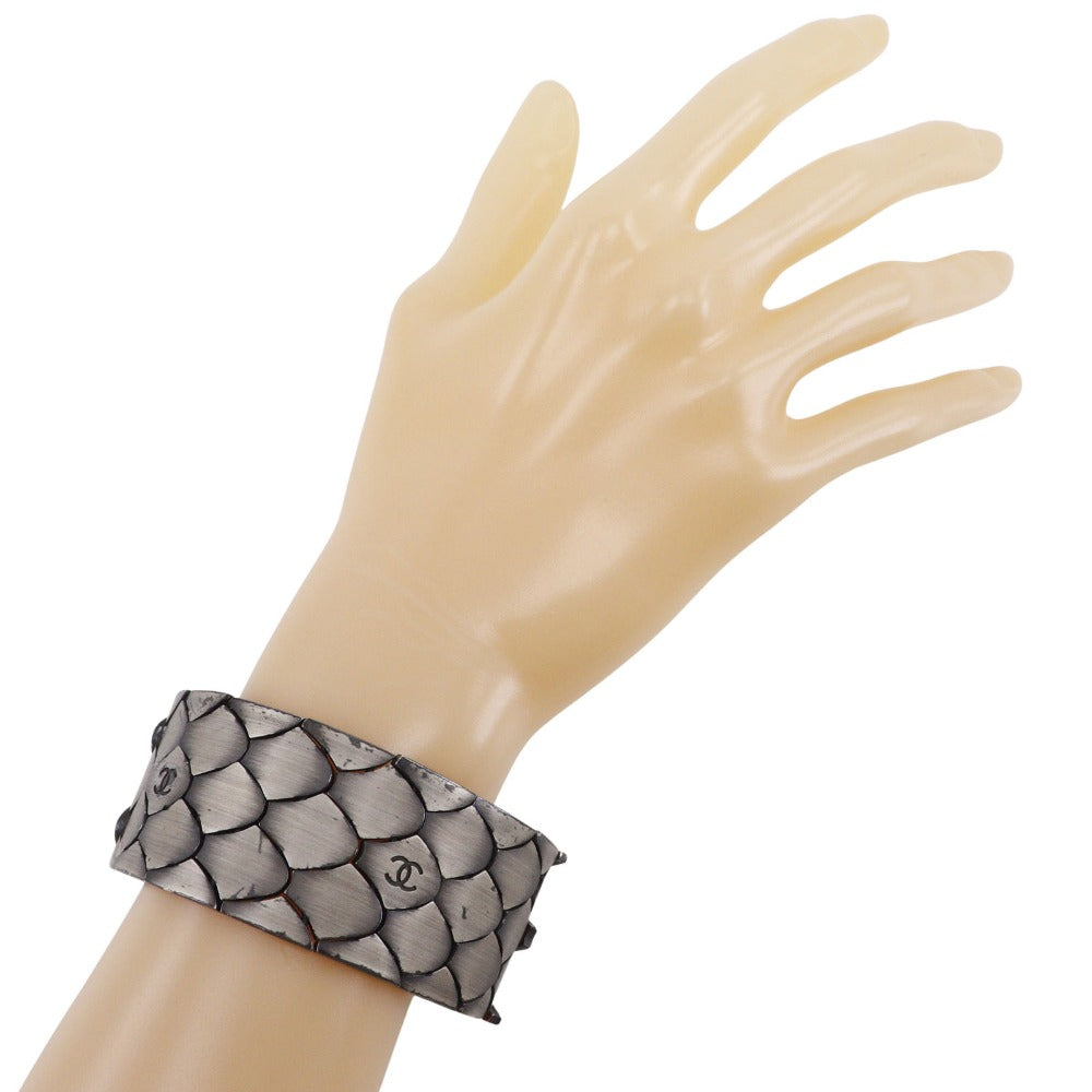 Chanel Coco Mark Metal Bracelet Silver