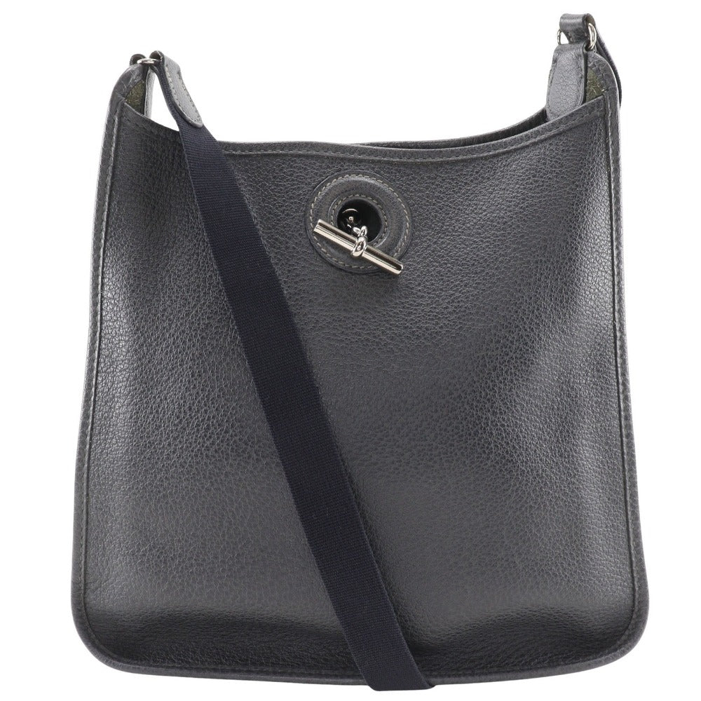 Hermes Shoulder Bag Vespa Women Leather Gray