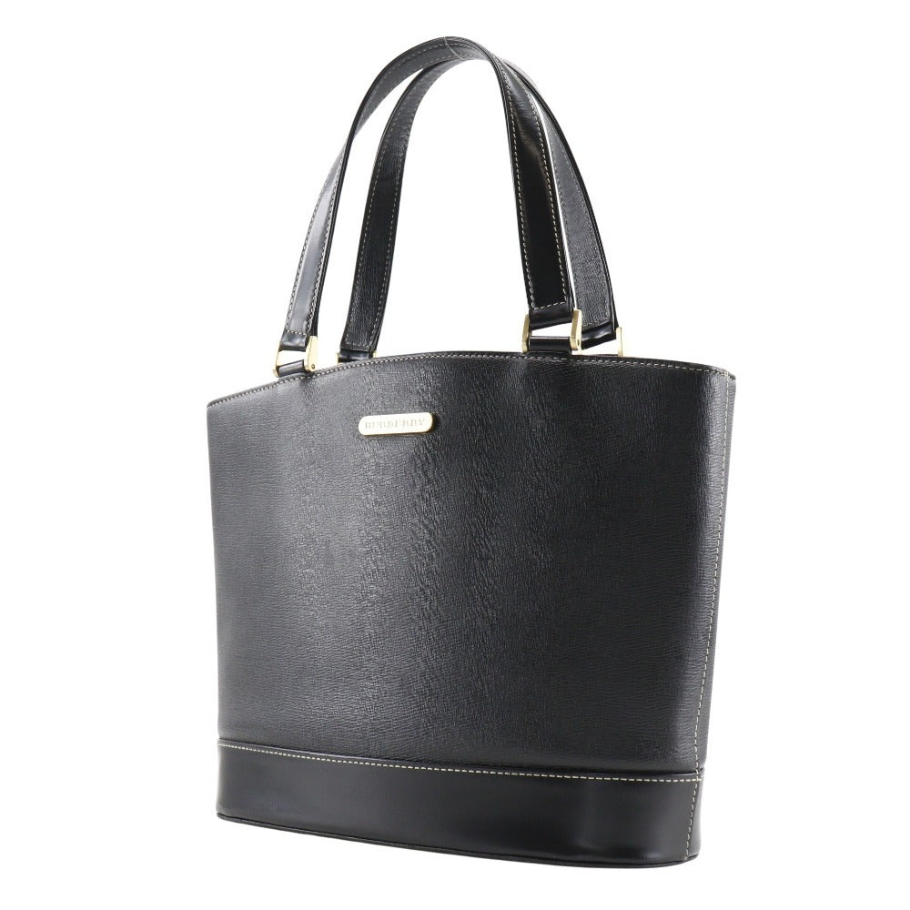 Burberry Calfskin Tote Bag Shadow Horse With Women Black Logo