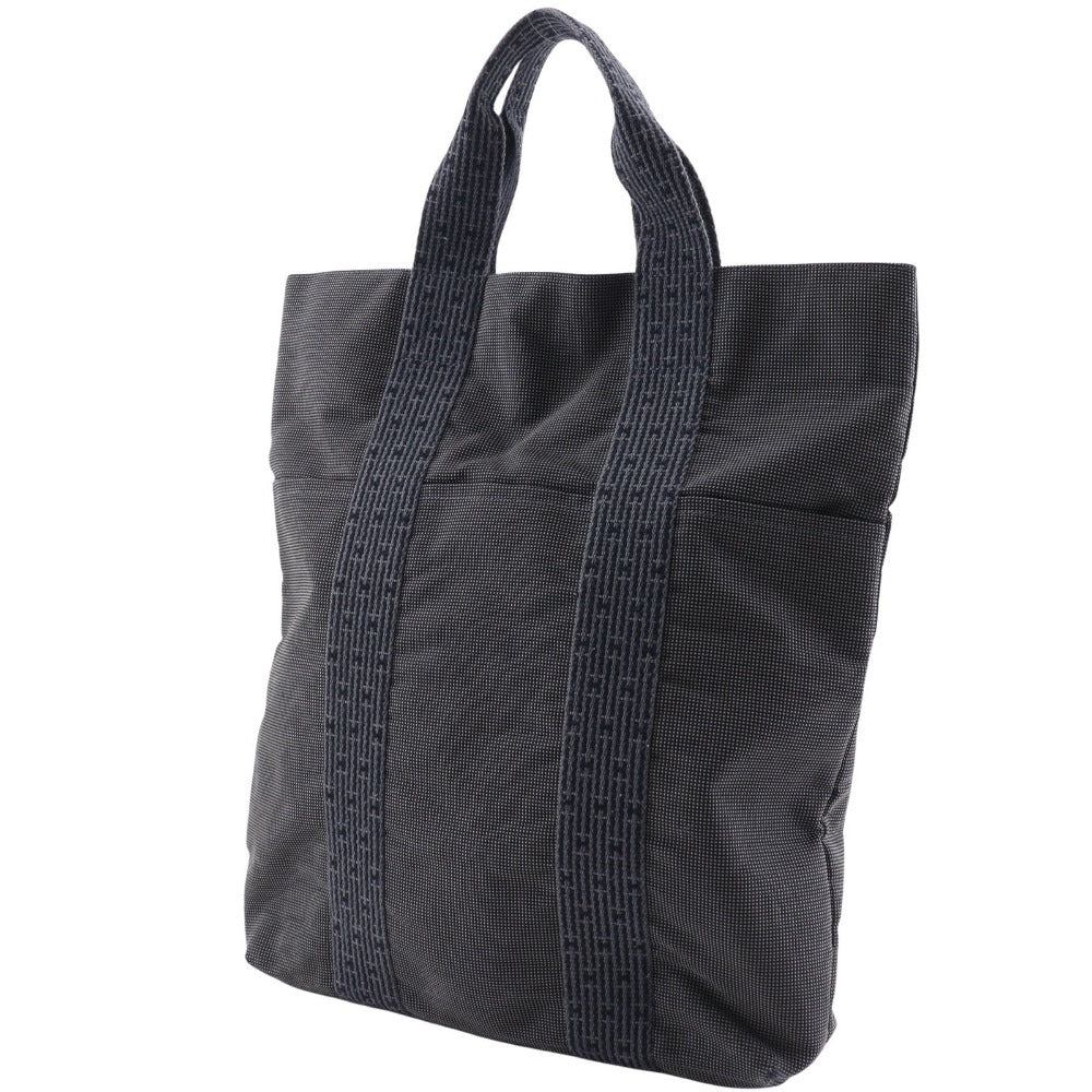 Gray Tote Bag Her Line Cabas Mens(Unisex) Canvas Nylon