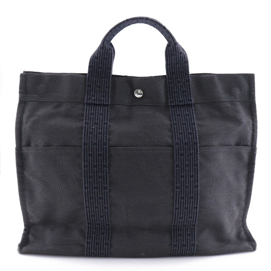 Hermes Handbag Her Linetote Mm Mens Unisex Canvas Nylon Gray Tote Bag