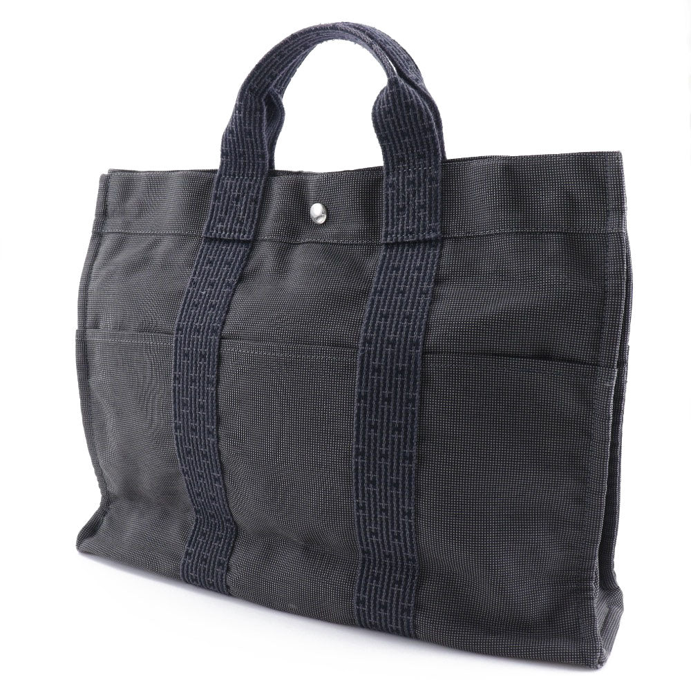 Gray Her Linetote Mm Mens(Unisex) Canvas Nylon Tote Bag