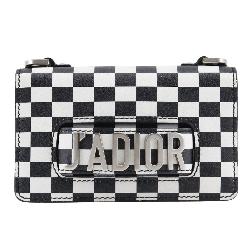 Dior Christian Shoulder Bag Calfskin Way Clutch Ja Black White