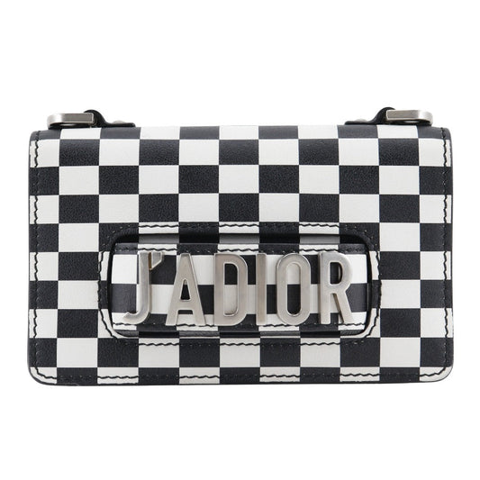 Dior Christian Shoulder Bag Calfskin Way Clutch Ja Black White