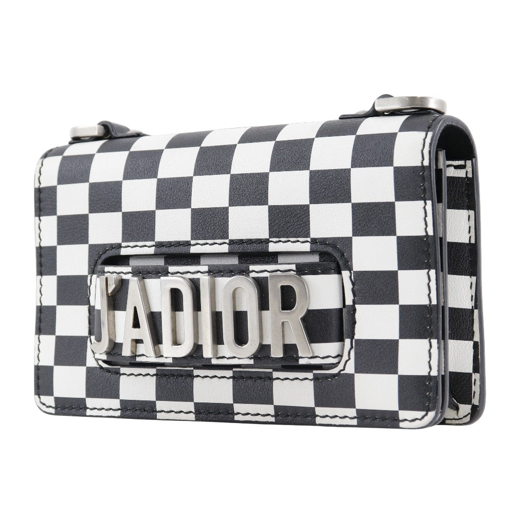 Dior Christian Shoulder Bag Calfskin Way Clutch Ja Black White