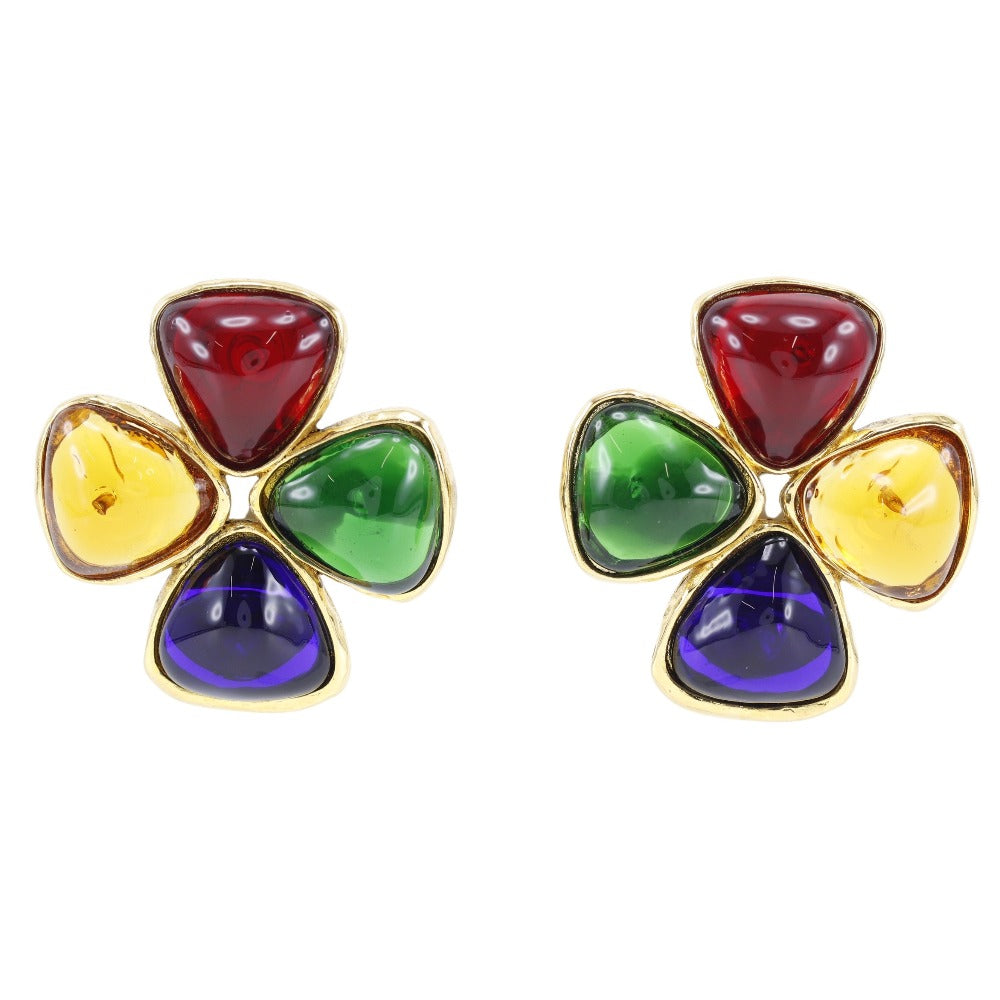 Gold Plated Gripoix Earrings Jewelry