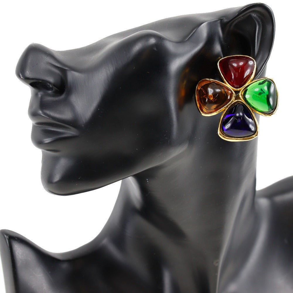 Gold Plated Gripoix Earrings Jewelry