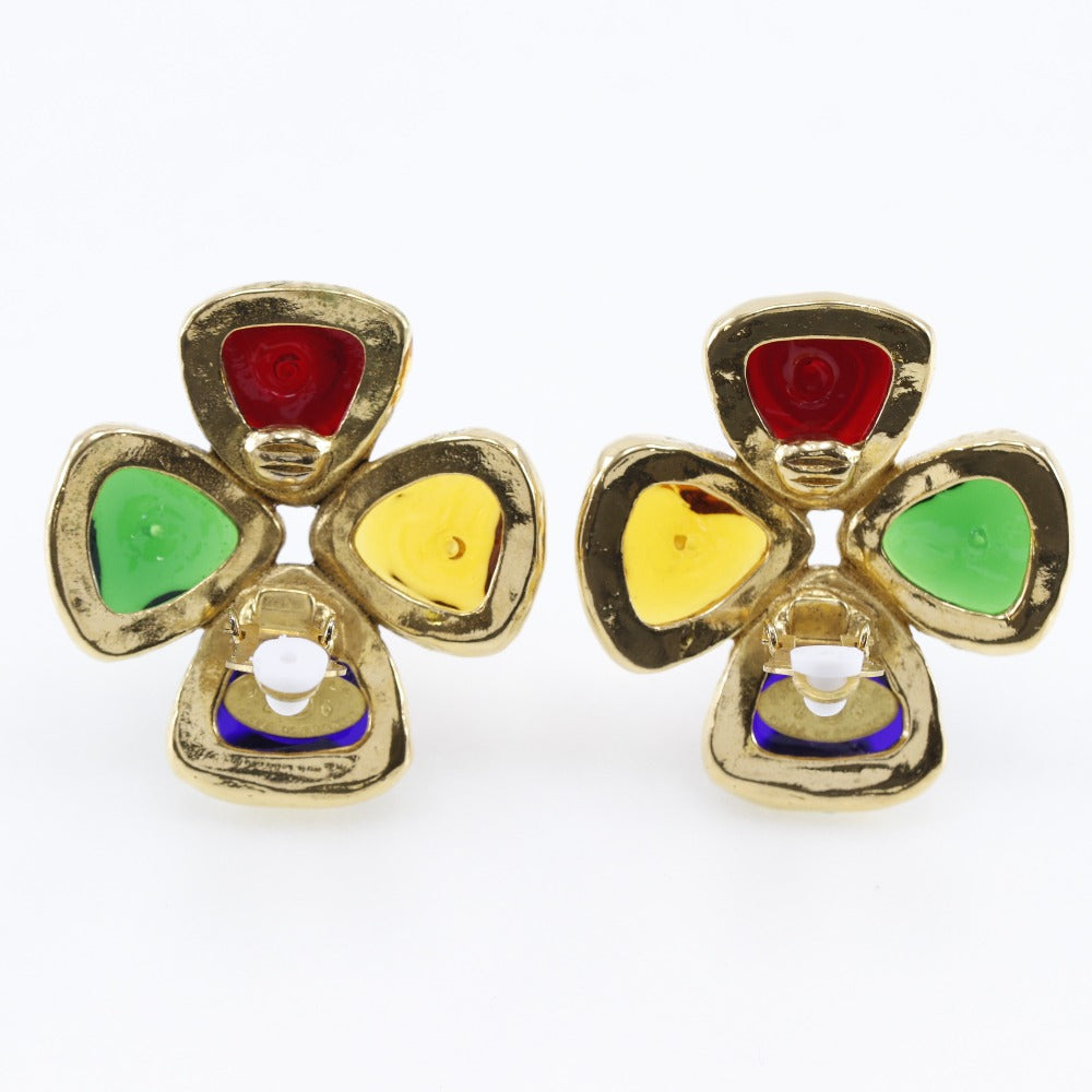 Gold Plated Gripoix Earrings Jewelry