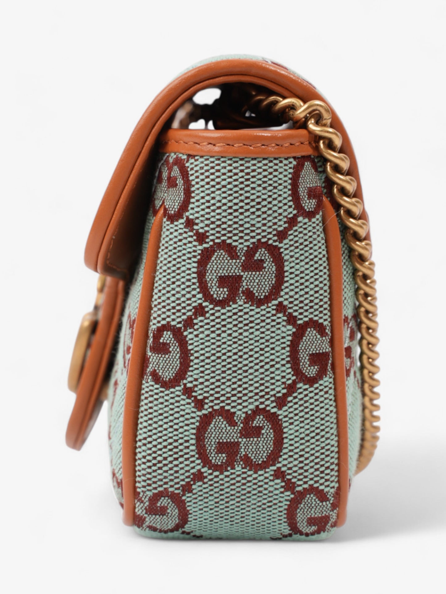 Gucci Shoulder Bag Pale Super Mini Canvas Brown Crossbody Bag