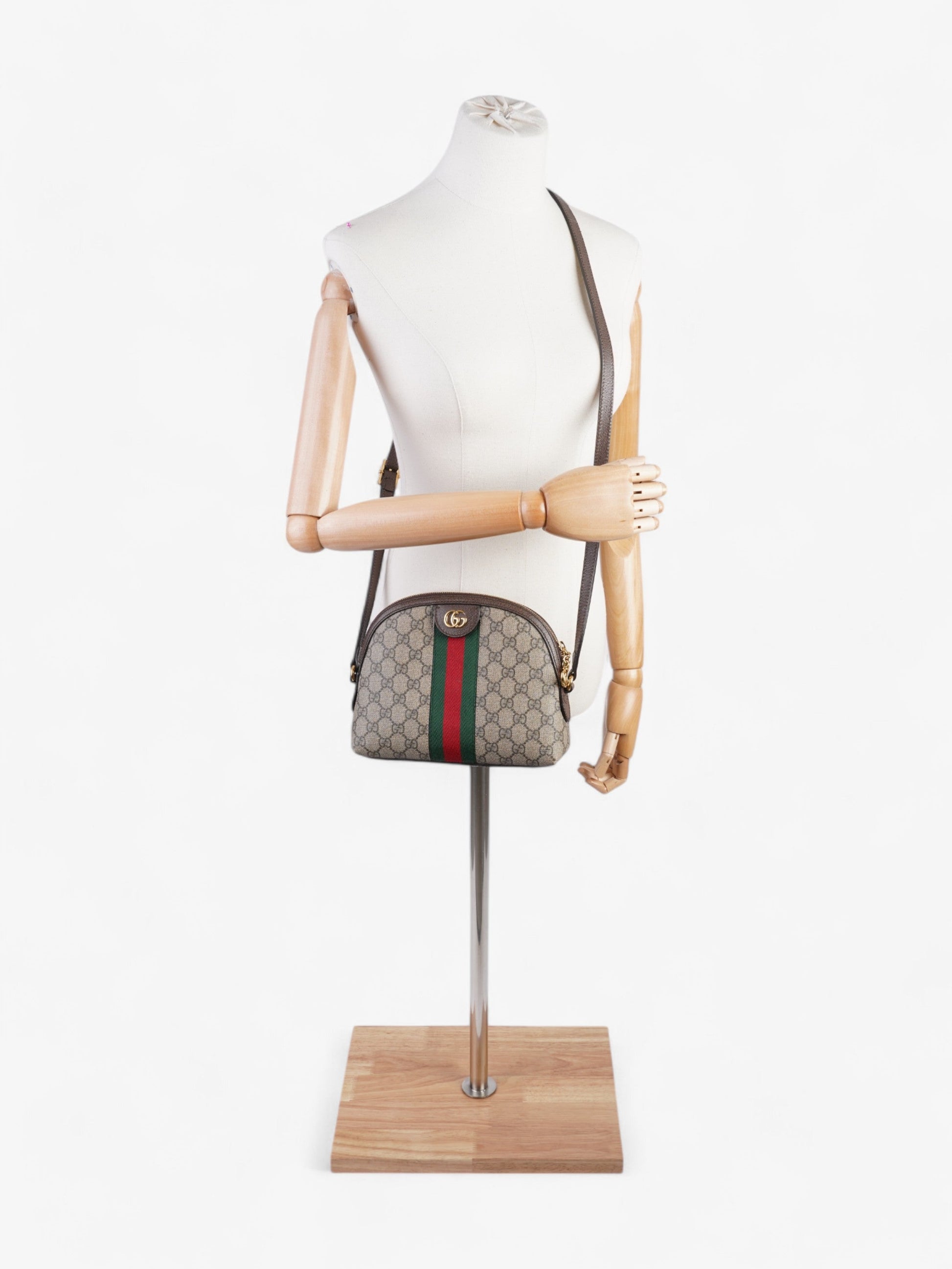 Gucci Ophidia Supreme Crossbody Bag Canvas Brown Small 1