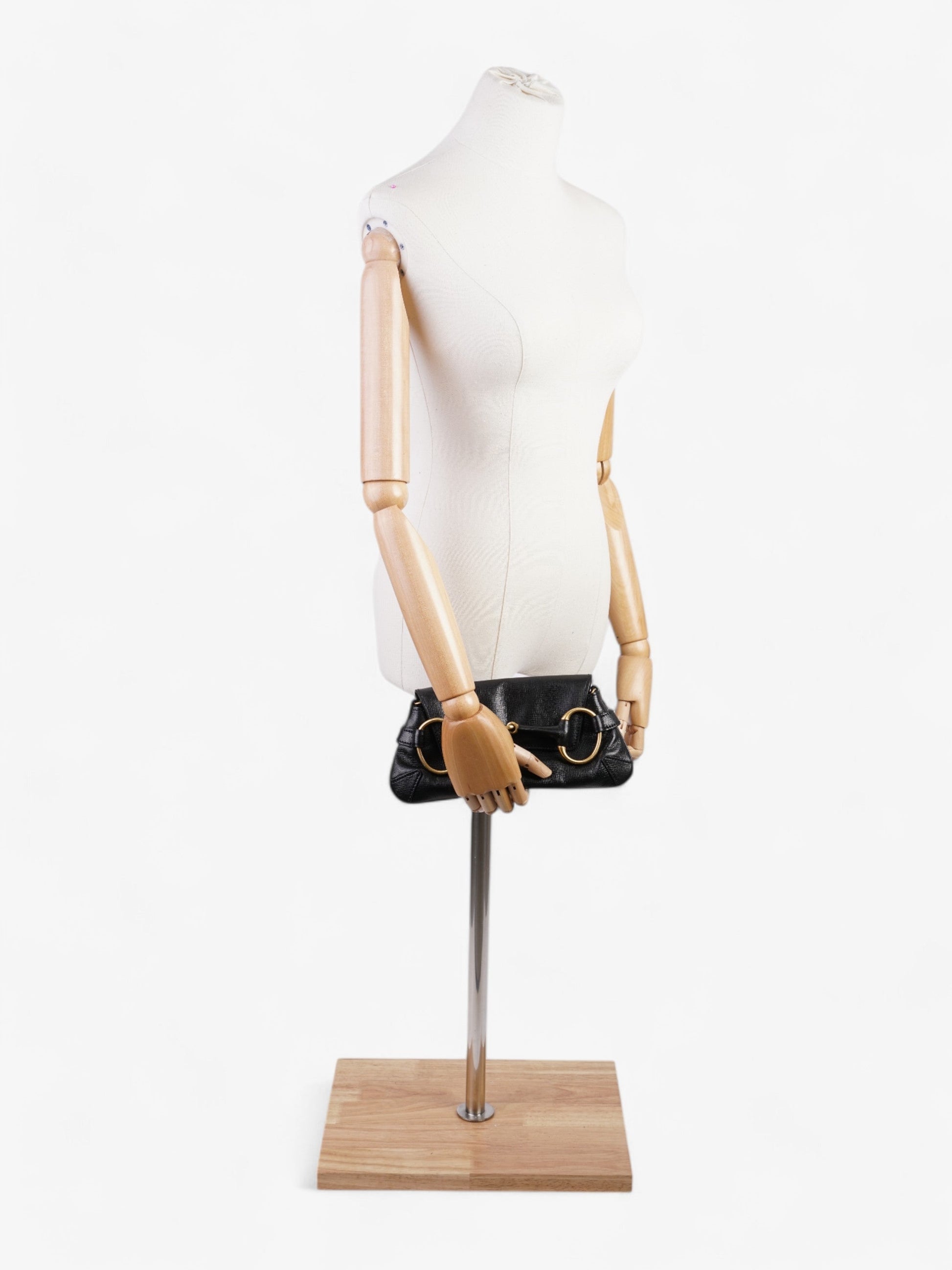 Gucci Horsebit Clutch Leather Black Clutch Bag