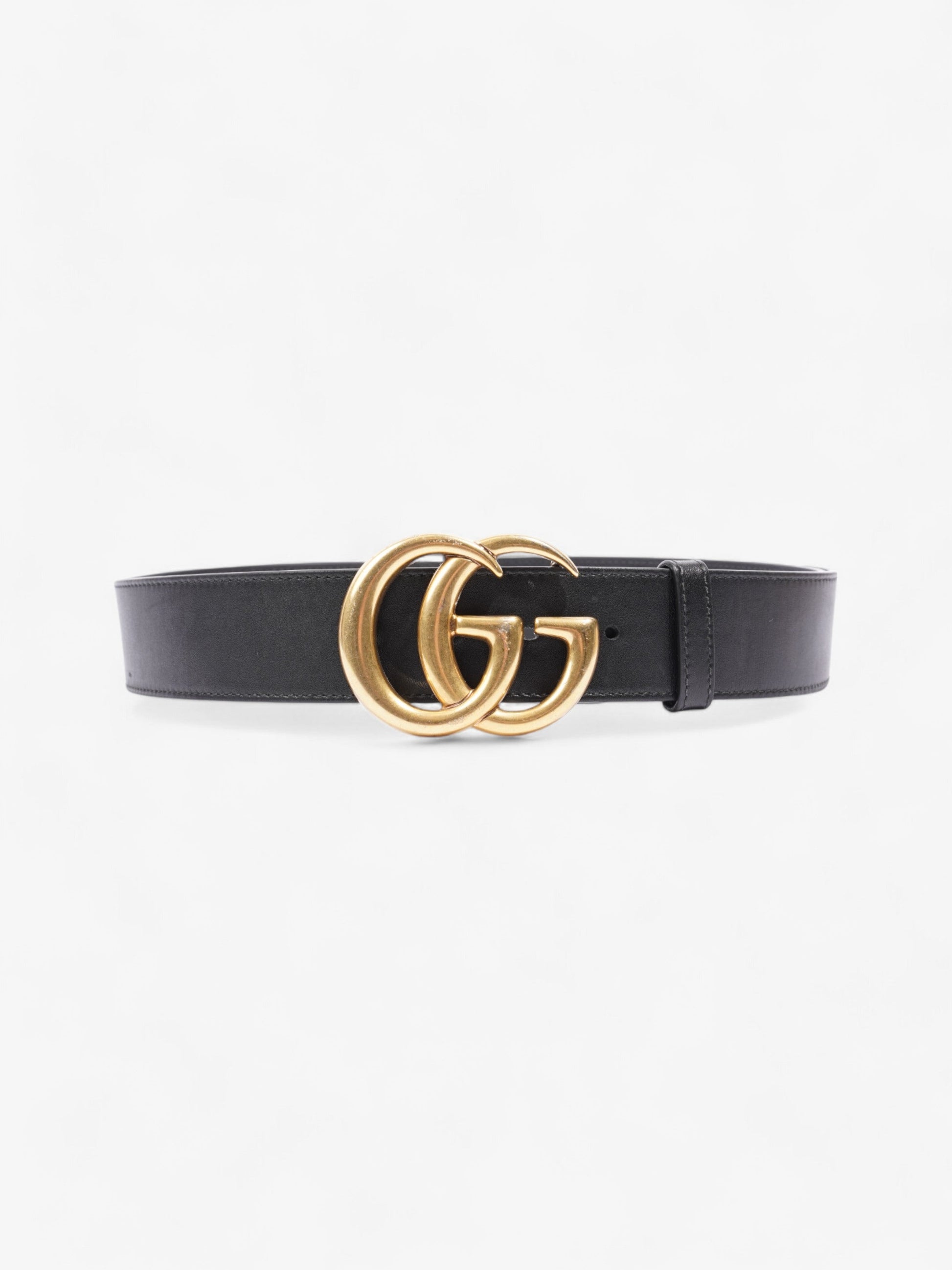 Gucci Marmont Re Edition Wide Belt Handbag Leather Black Accessory 75Cm 31