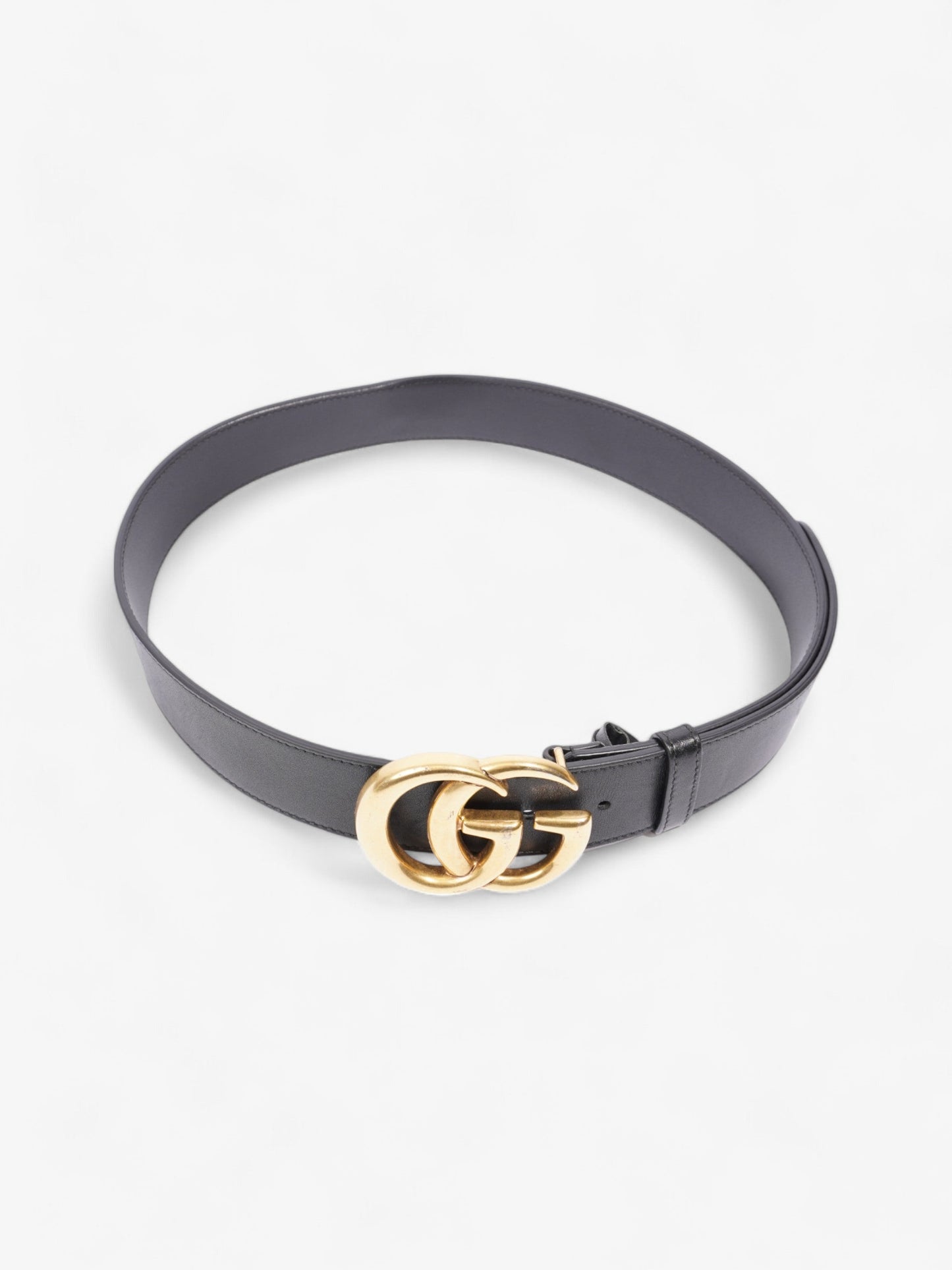 Gucci Marmont Re Edition Wide Belt Handbag Leather Black Accessory 75Cm 31