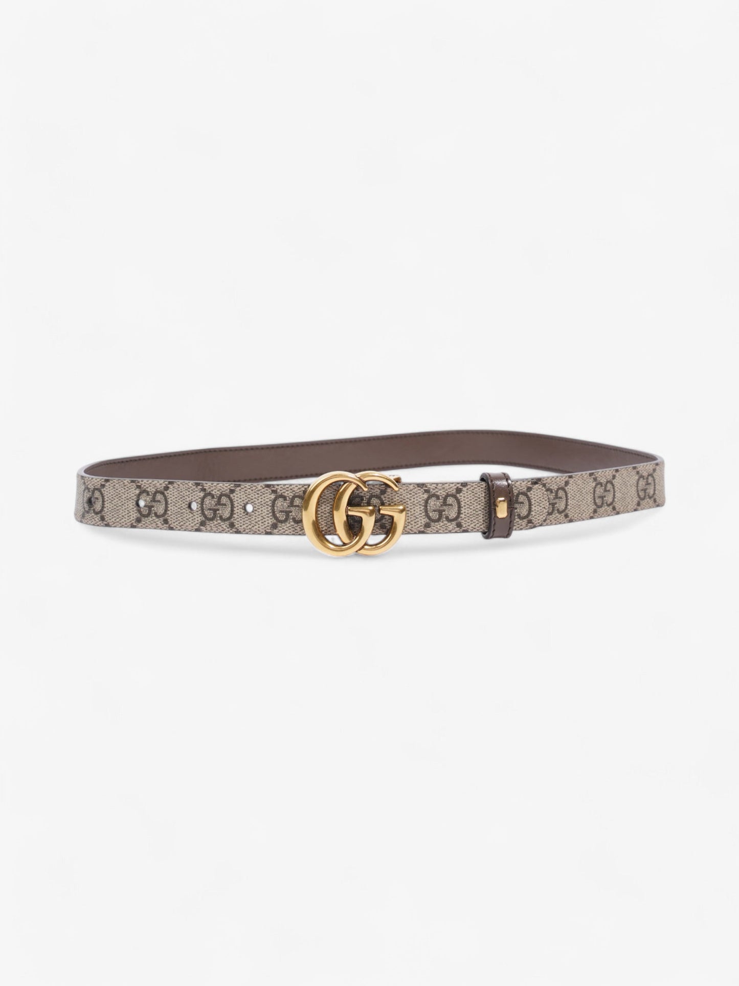 Gucci Marmont Reversible Thin Belt Supreme Handbag Canvas Brown Accessory