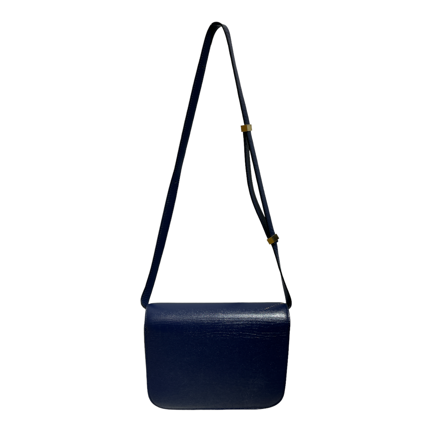 Celine Cross Body Bag Blu Plain Leather Travel Bag