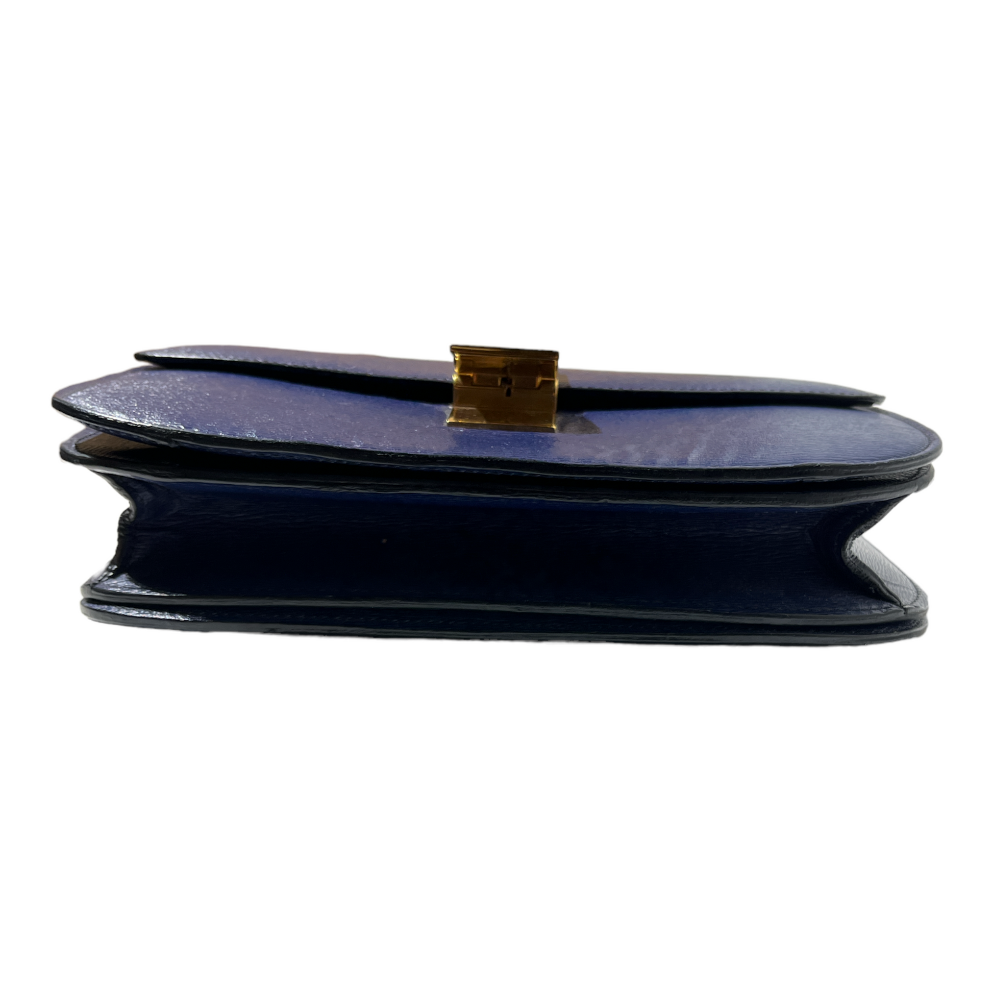 Celine Cross Body Bag Blu Plain Leather Travel Bag