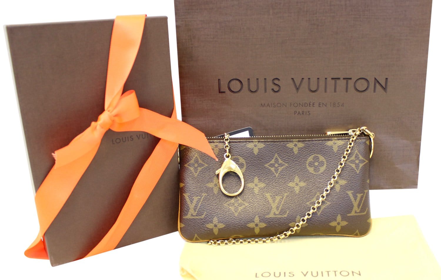 Louis Milla Mm Clutch Bag Canvas Monogram