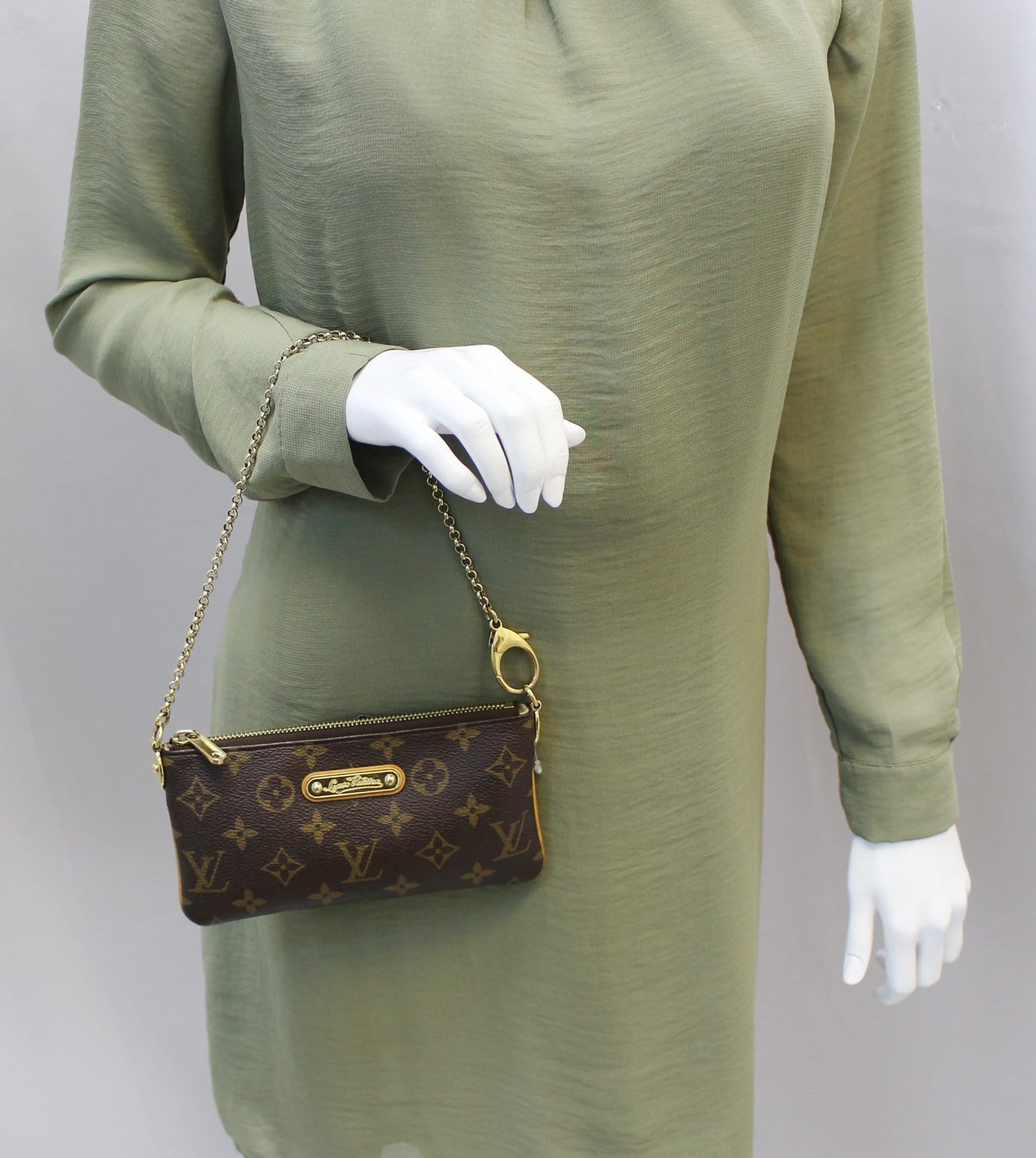 Louis Milla Mm Clutch Bag Canvas Monogram