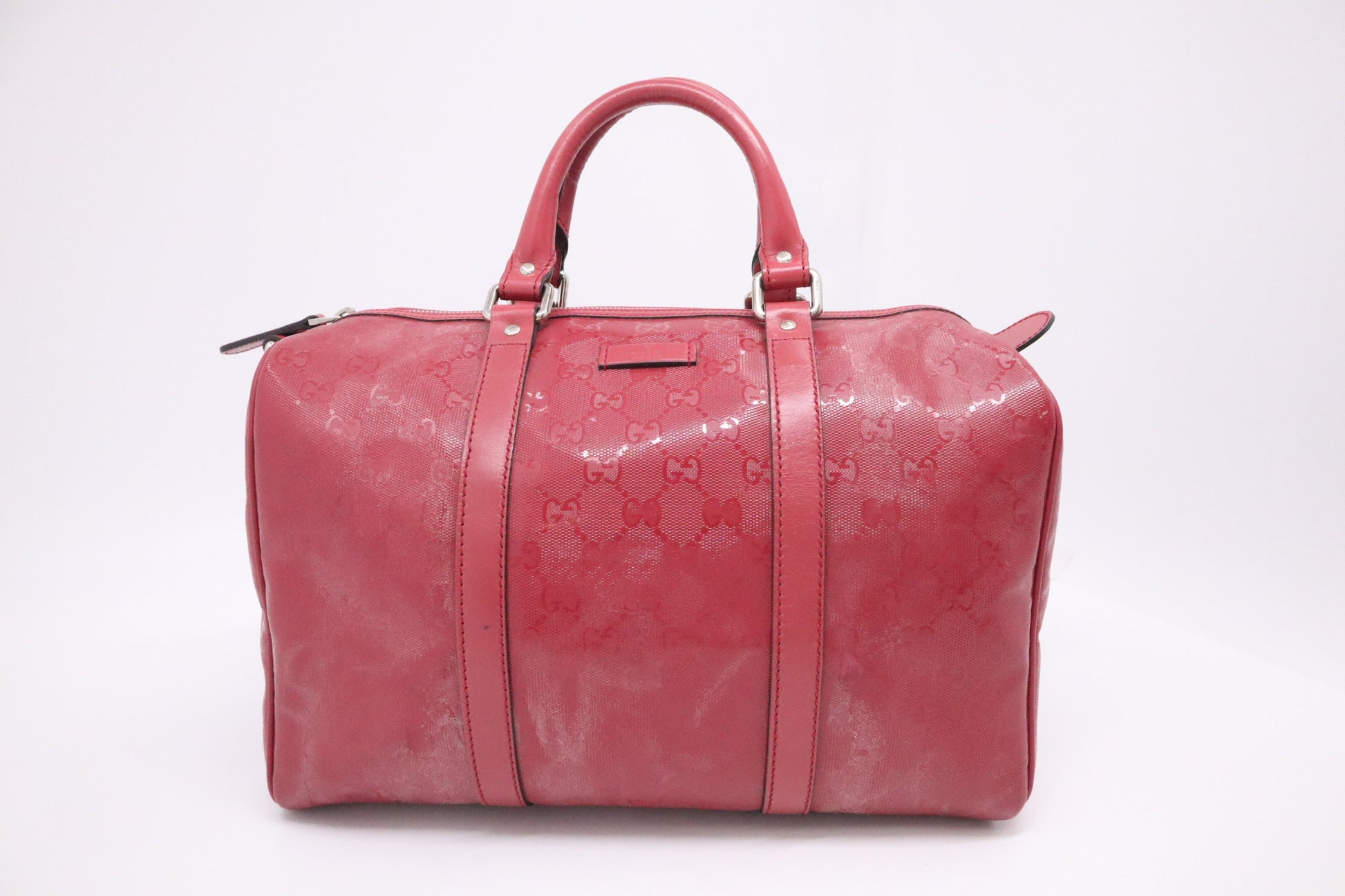 Gucci Boston Guccissima Coated Canvas Red Apparel