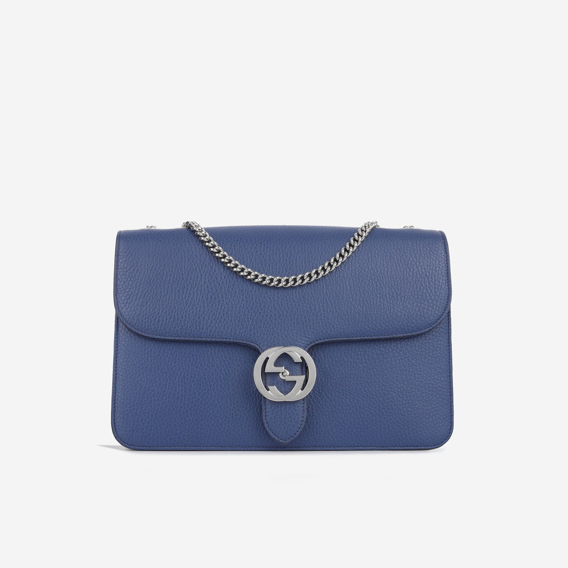 Gucci Interlocking Bag Blue Large Crossbody Bag