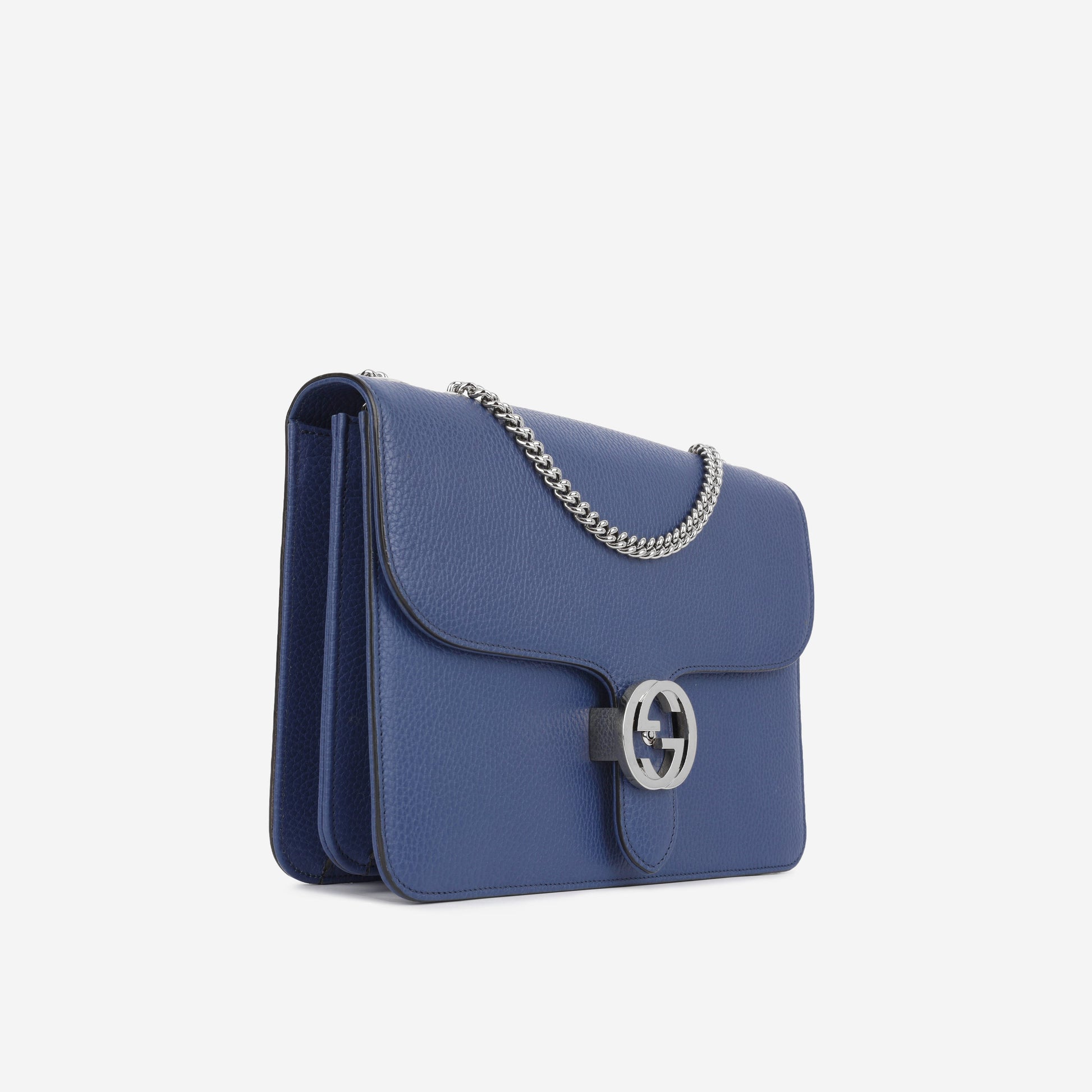 Gucci Interlocking Bag Blue Large Crossbody Bag