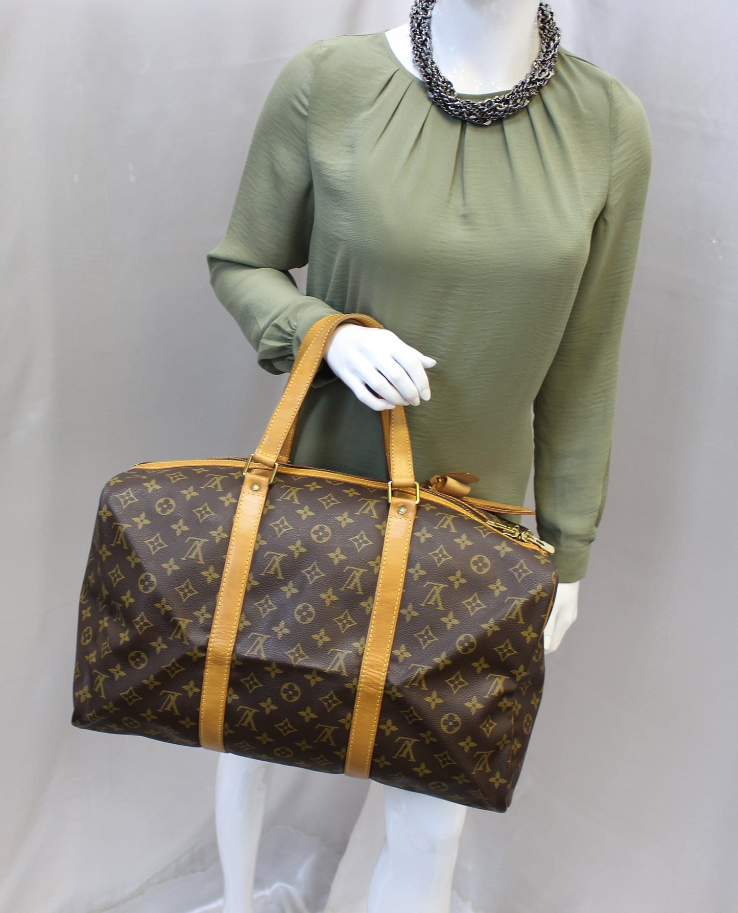Louis Sac Souple Boston Bag Canvas Monogram Travel Bag