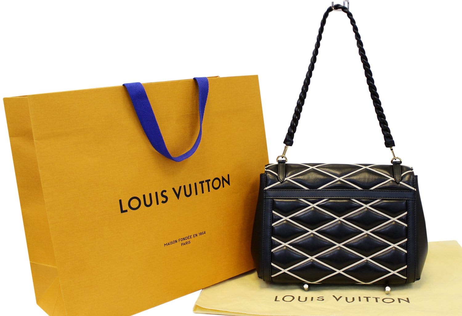 Louis Malletage Pochette Shoulder Bag Off Leather Flap