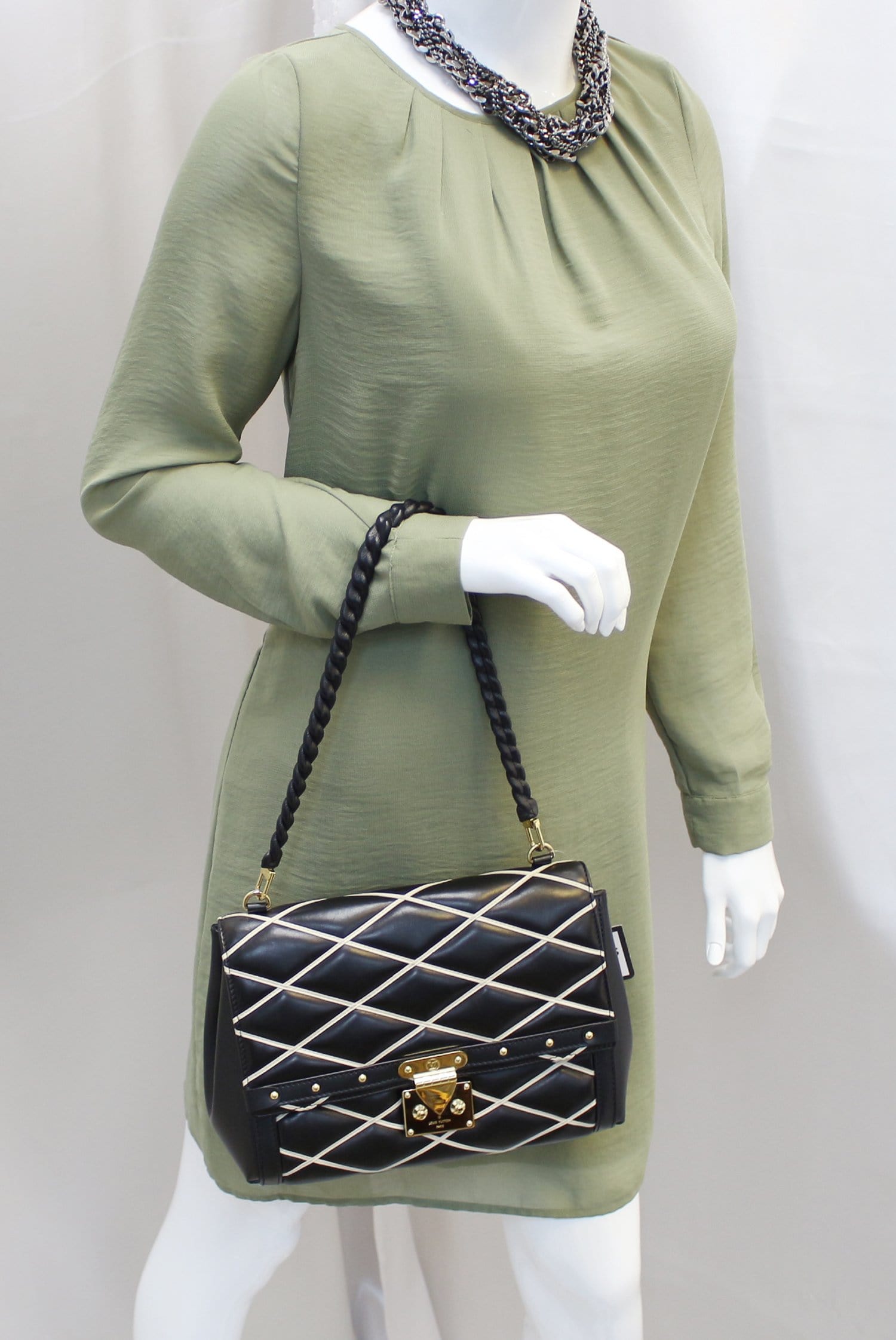 Louis Malletage Pochette Shoulder Bag Off Leather Flap