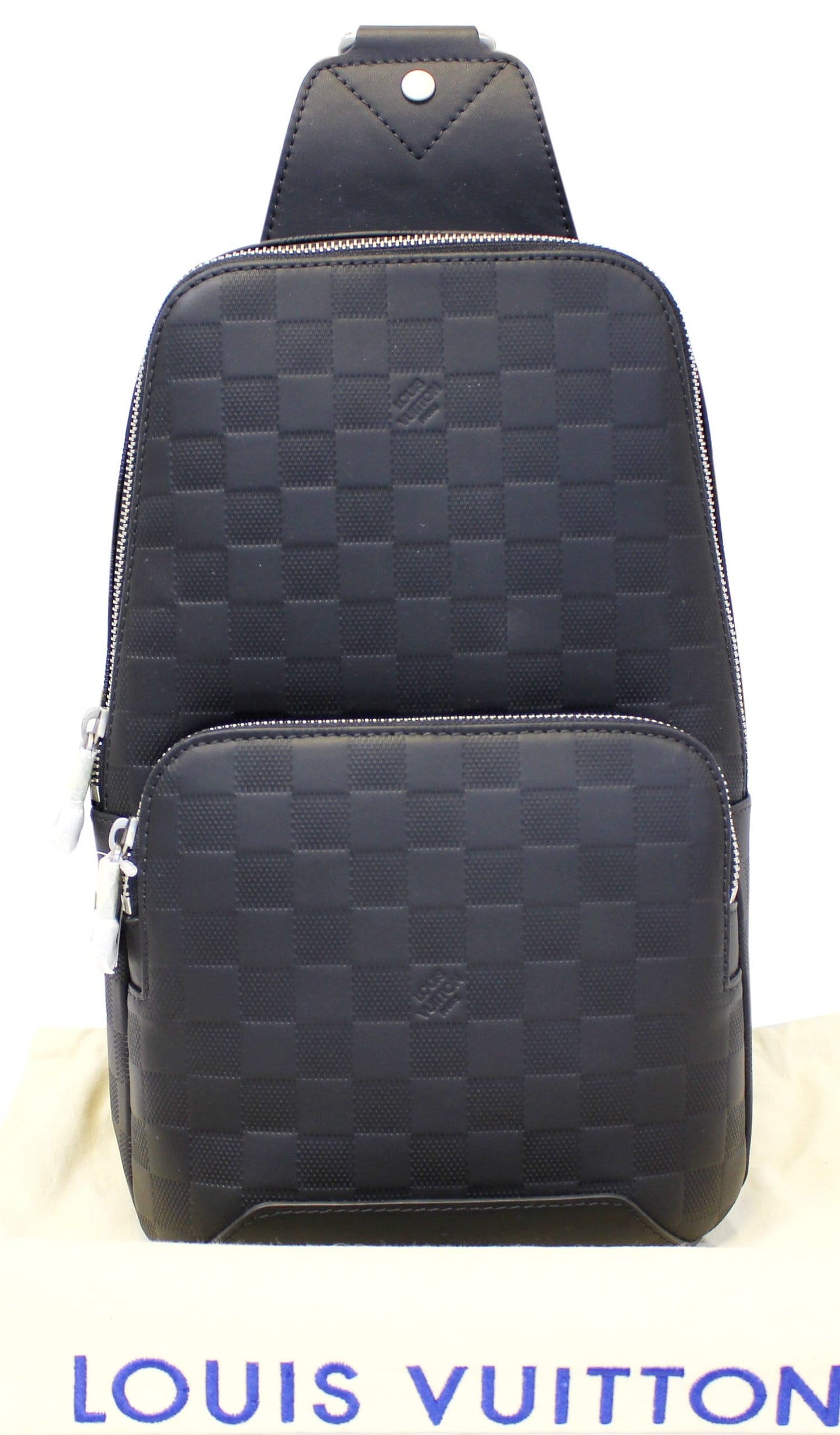 Louis Onyx Damier Infini Avenue Sling Backpack Leather