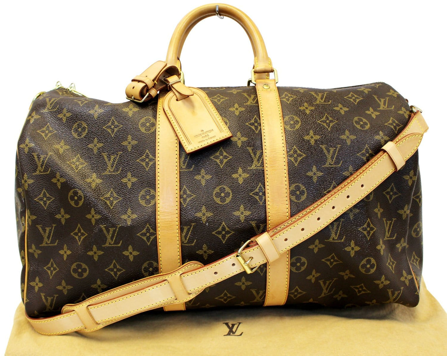 Louis Keepall Bandouliere Duffle Travel Bag Monogram