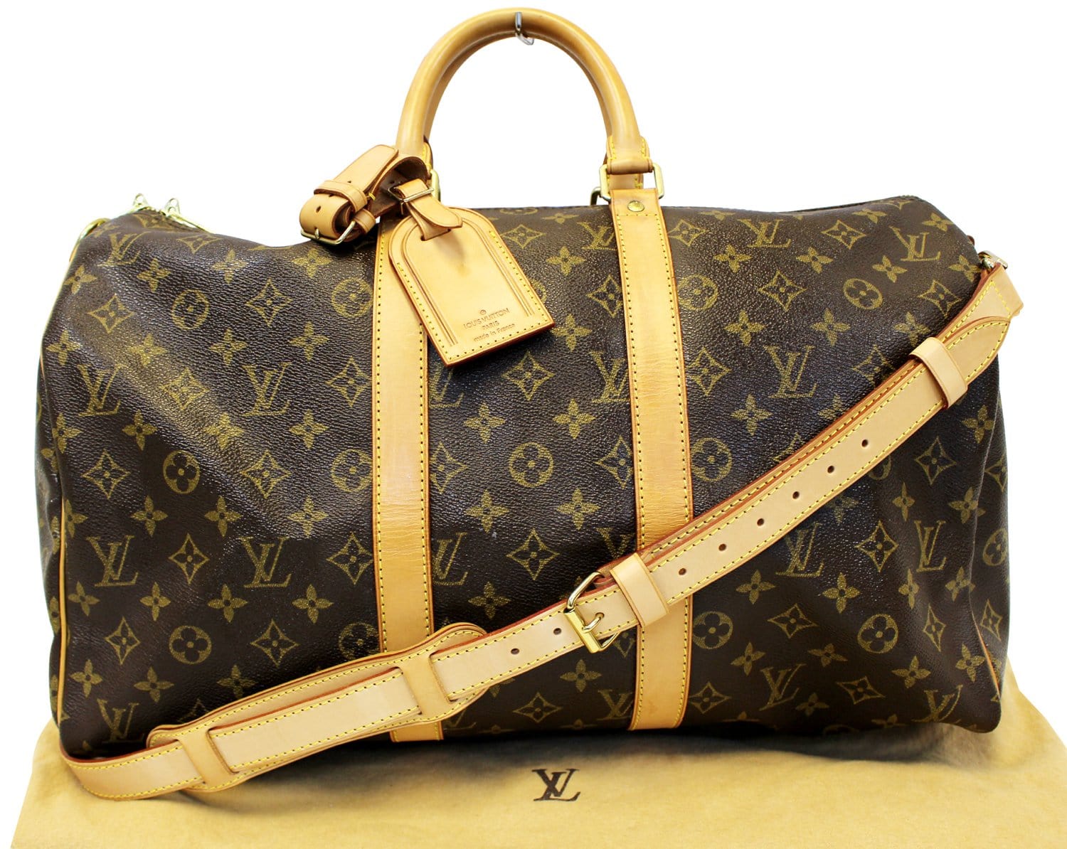 Louis Keepall Bandouliere Duffle Travel Bag Monogram