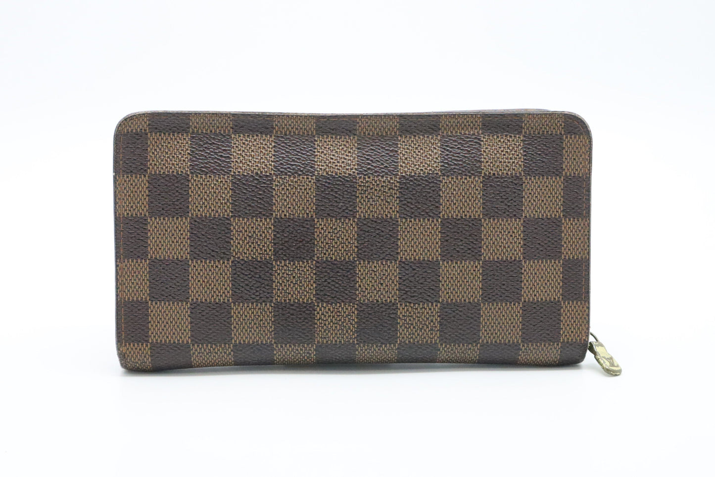 Louis Vuitton Zip Ebene Damier Canvas Wallet Case