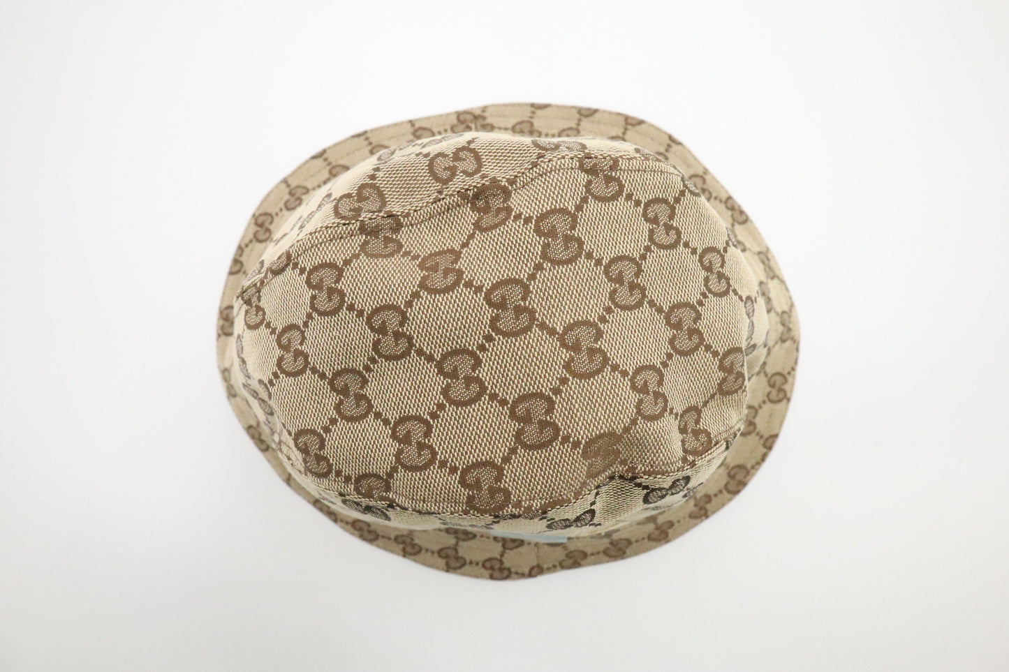 Gucci Bucket Beige Brown Canvas Hat