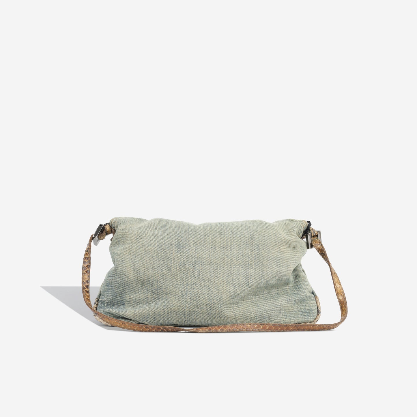 Fendi Baguette Bag And Denim Python Shoulder Bag