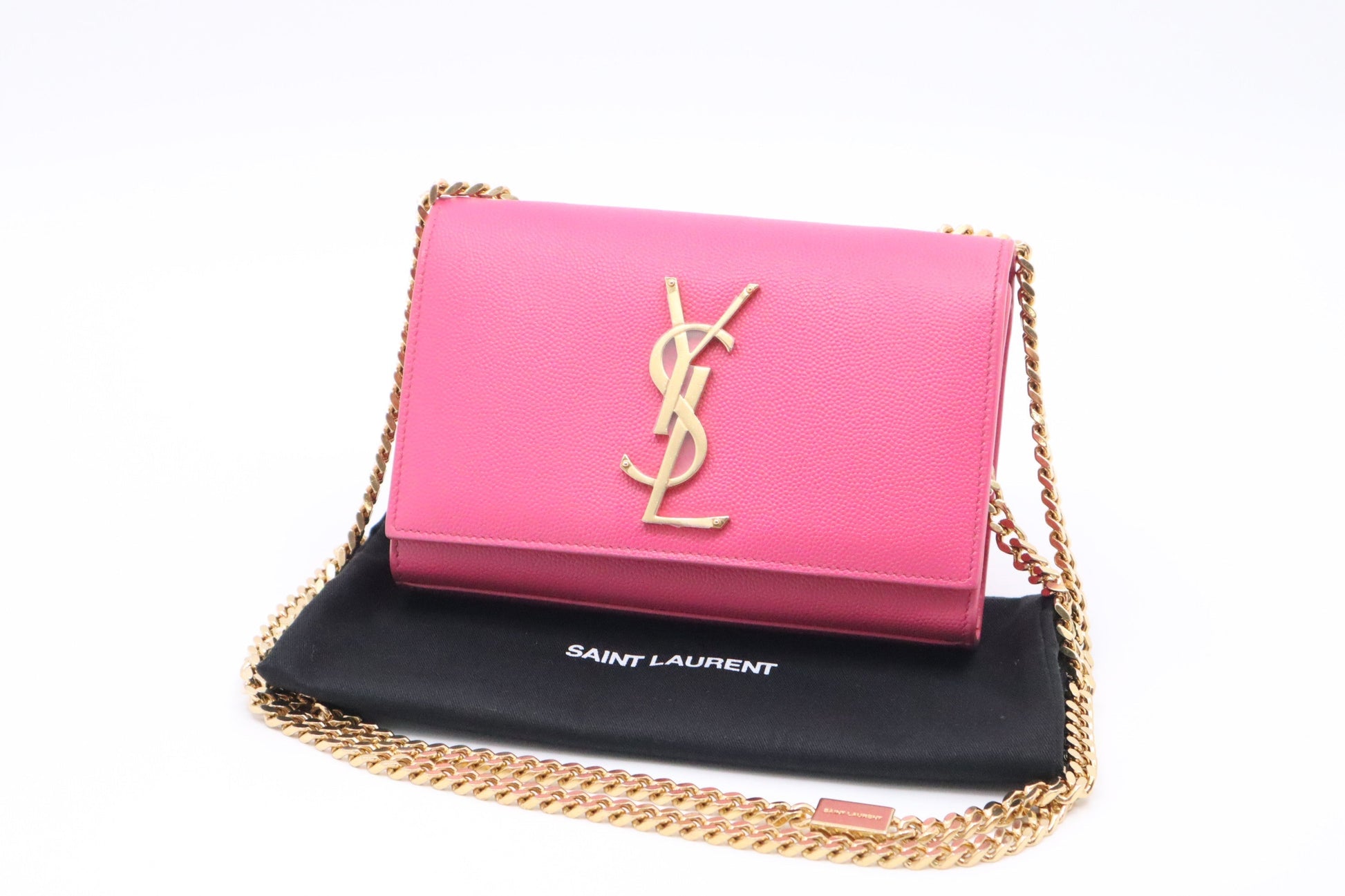 YSL Saint Laurent Kate Crossbody Bag In Leather Pink